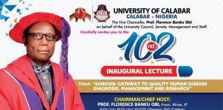 Former MLSCN Boss Prof. Anthony Emeribe delivers UNICAL 102nd Inaugural lecture Today (Join Virtually here)