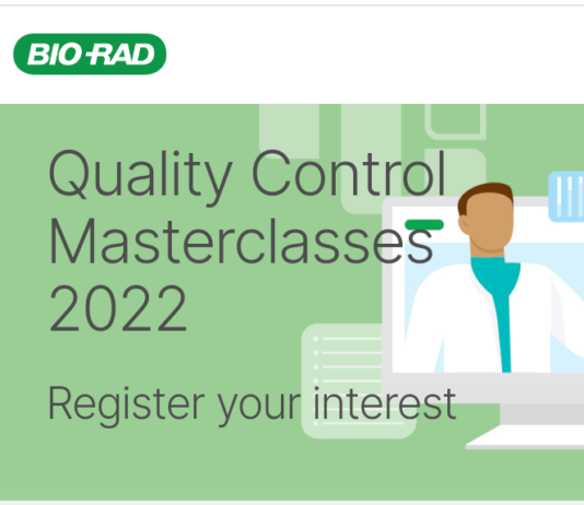 Bio-Rad Laboratories Quality Control Masterclasses 2022 (Register here)