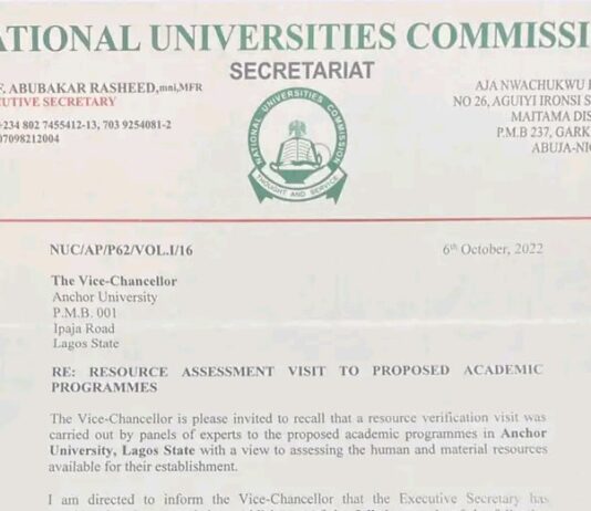 NUC grants Varsity approval to run BMLS programme