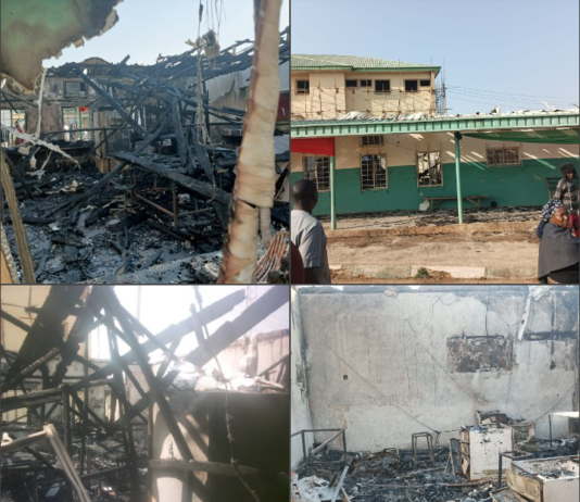 Plateau State Specialist Hospital Lab. Building razed by Fire