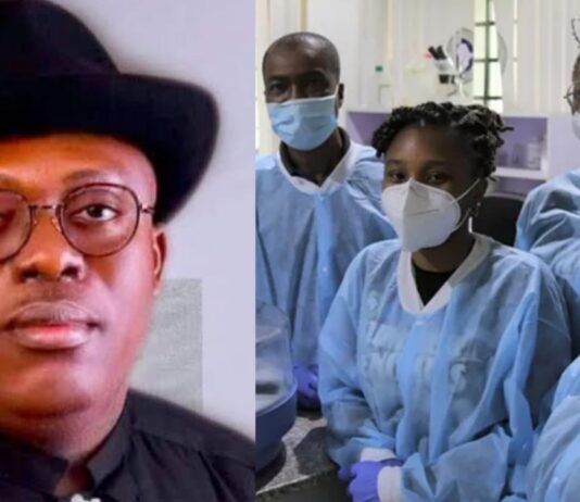 Rivers Medical Lab. Scientists greet Gov. Siminalayi Fubara